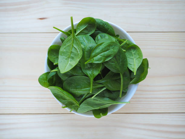 istock The spinach on the plate. 945999590