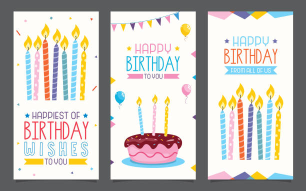 Birhday Invitation Card Design Birhday Invitation Card Design birthday birthday card greeting card cheerful stock illustrations