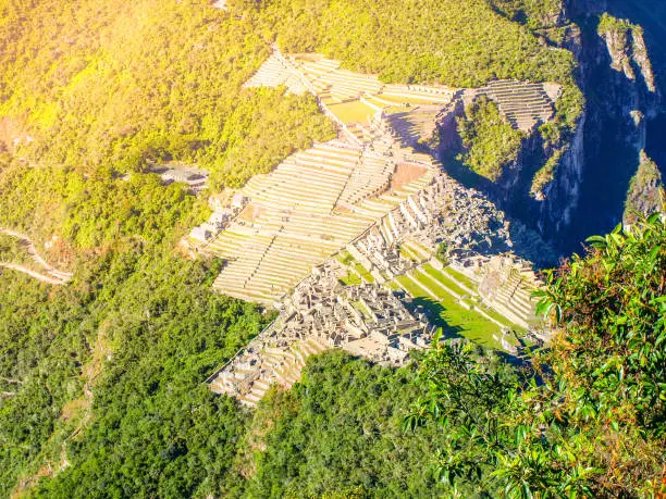Photo of Aerial view of Machu Picchu from Huayna Picchu