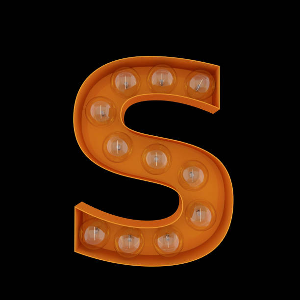 istock 3D Illustration. The capital letter S with light bulbs. 946008254