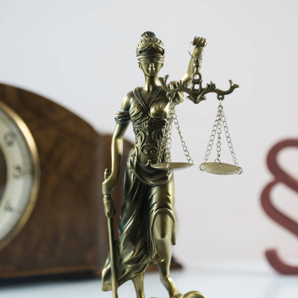 istock Law symbols on bright background. 946011608