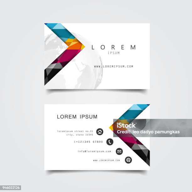 Business Card Template Stock Illustration - Download Image Now - Business Card, Template, Plan - Document