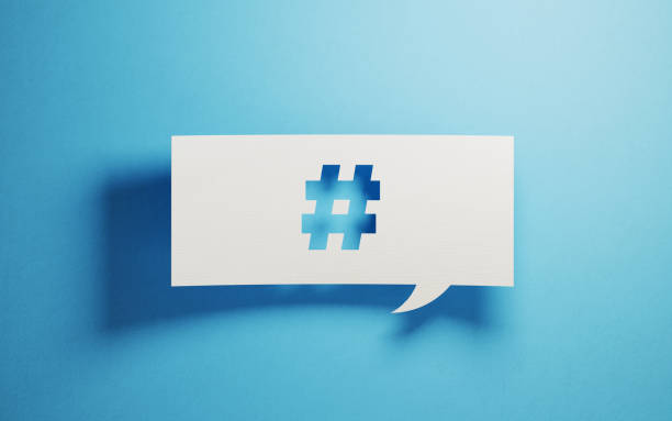 istock Social Media Concept - White Chat Bubble Over Blue Background 946025176