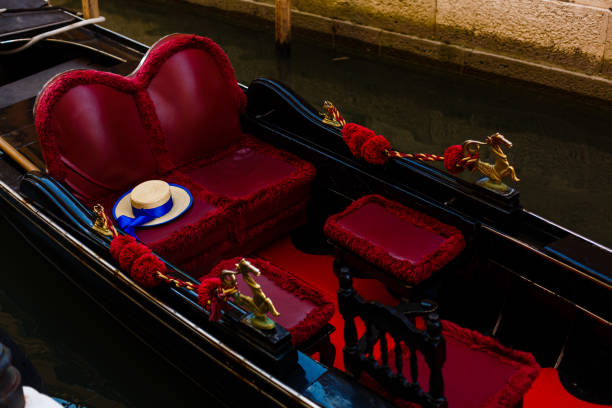 istock Gondola inside the gondolier's hat lies 946025296