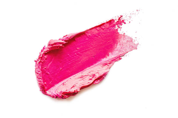 istock Smudged red lipstick isolated on white background 946032852