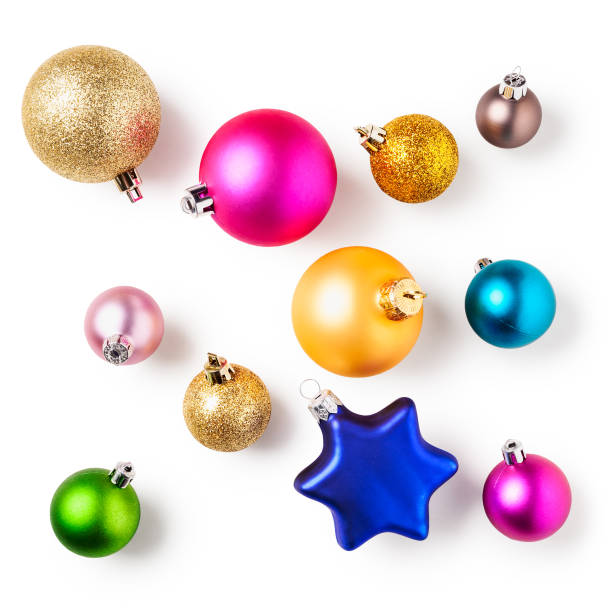 istock Christmas balls and star 946040066