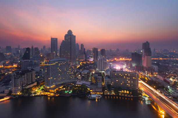 istock Bangkok panorama with the Chao Phraya river in the foreground, Thailand 946040250