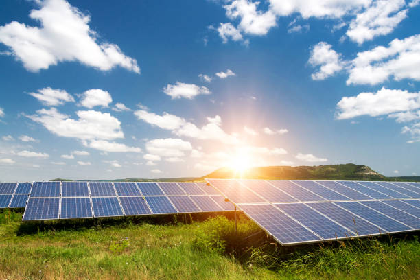 istock Solar panels, photovoltaic - alternative electricity source 946043300