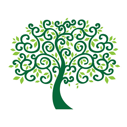 Swirl Tree Vector Swirls Tree Stock Illustration - Download Image Now - Abstract, Art ...