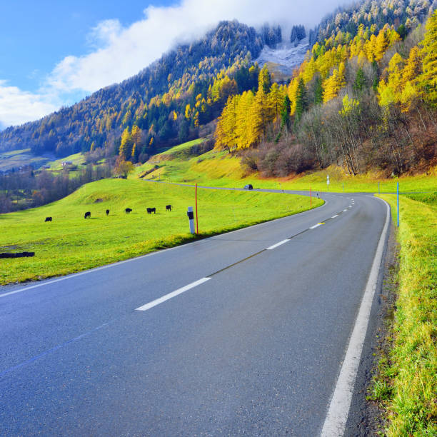 istock Highway at Swiss Alps's Valley 946052160
