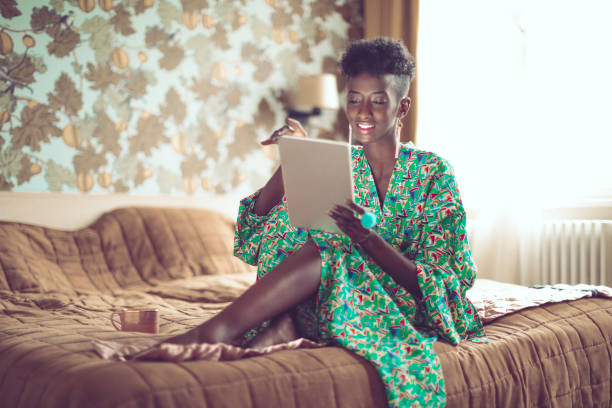 Young woman at home