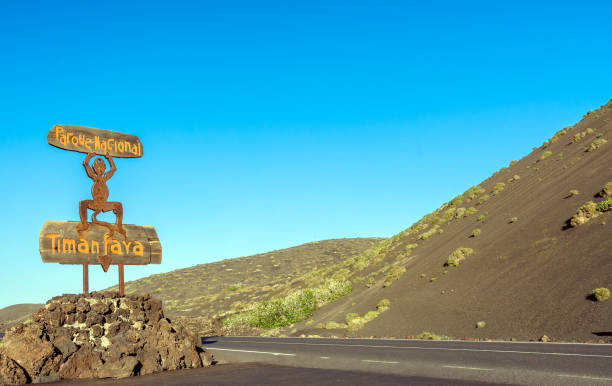 istock Lanzarote Timanfaya National Park devil sign 946067762