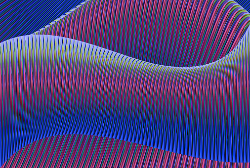 Espiral de la ilusión de fondo a tempo música efecto onda de gran alcance del brillante metal degradado azul violeta photo