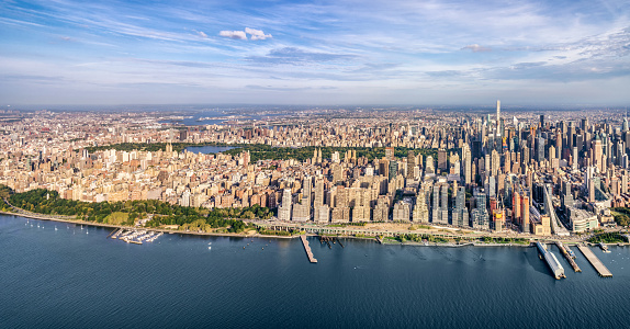 Aerial view of central Park and Midtown Manhattan. New York