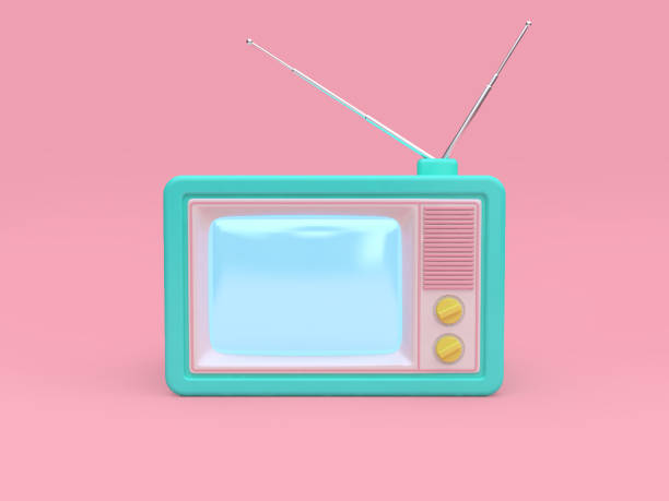 istock green old television cartoon style pink background 3d rendering technology concept 946089936