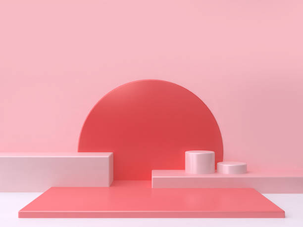 istock circle red pink wall red white floor minimal abstract background 3d rendering 946090102
