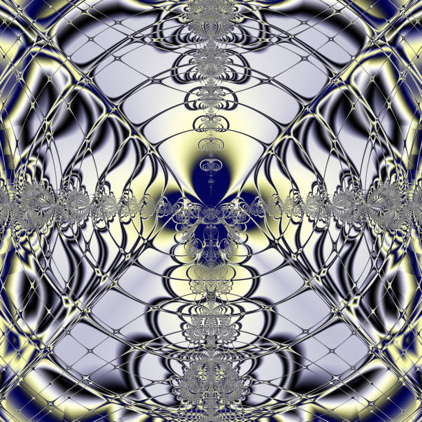 Elegant fractal design, abstract psychedelic art, purple window
