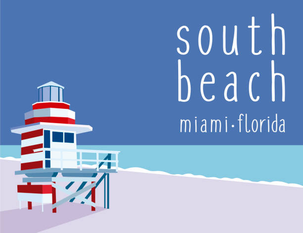 South Beach Miami image of South Beach miami beach stock illustrations