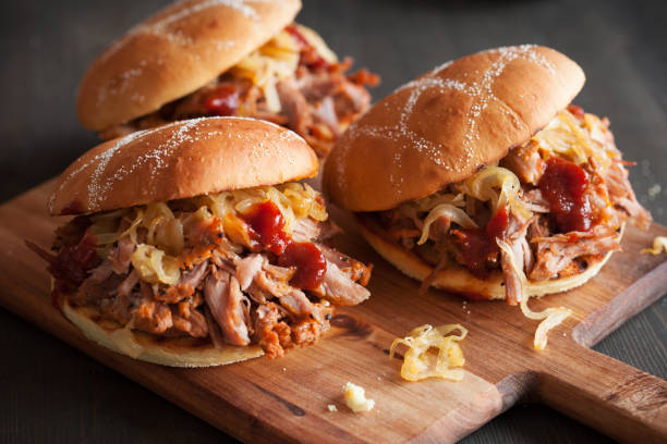 istock homemade pulled pork burger with caramelized onion and bbq sauce 946103350