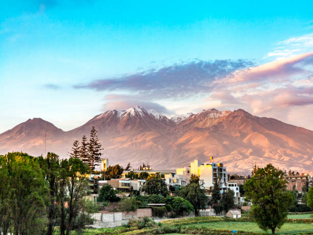 istock Arequipa, Peru with its iconic volcano Chachani in the background 946125550