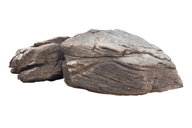 Rock isolated on white background Boulder - Rock, Rock - Object, Stone - Object, Cut Out, Horizontal rock object stock pictures, royalty-free photos & images