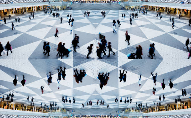 istock Crowd on Sergels torg square, central Stockholm, multiple exposure 946138190