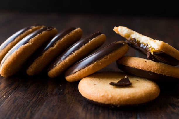 istock Orange Flavored Round Jaffa Cakes with Chocolate 946150070