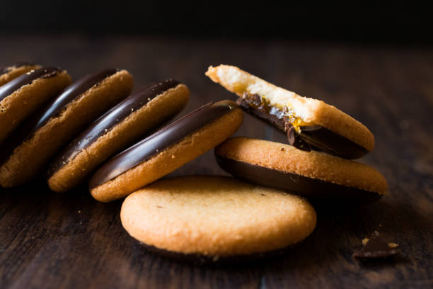 istock Orange Flavored Round Jaffa Cakes with Chocolate 946150246