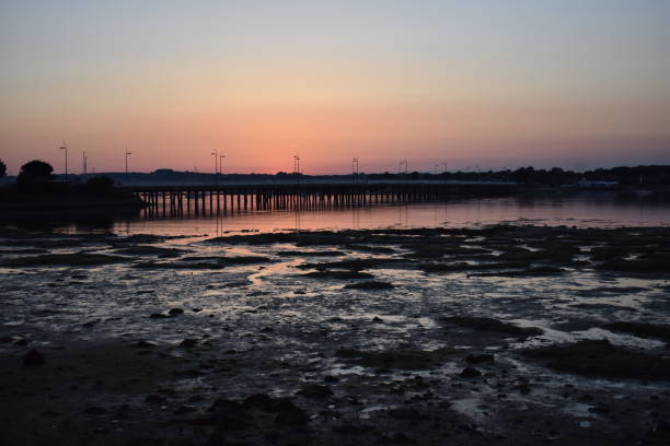 The causeway is the only road link between Hayling and the mainland. Photo taken from Hayling Island side