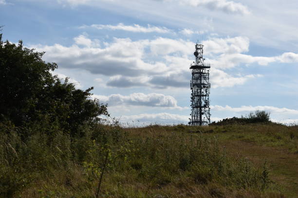 Butser Hill tower Microwave transmission mast, located near Petersfield petersfield stock pictures, royalty-free photos & images