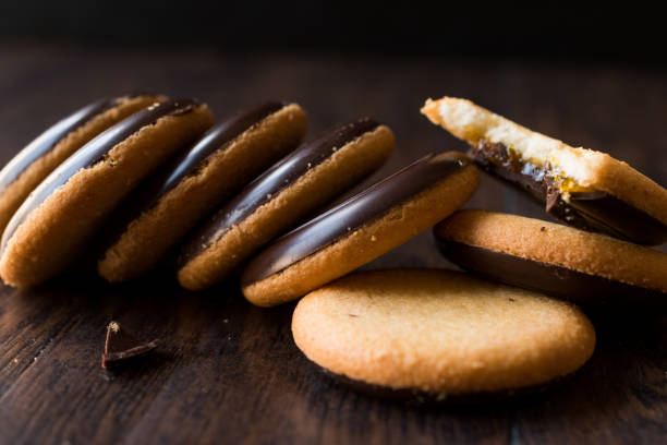 istock Orange Flavored Round Jaffa Cakes with Chocolate 946193744