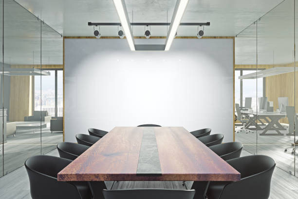 istock Modern meeting room with whiteboard 946193974