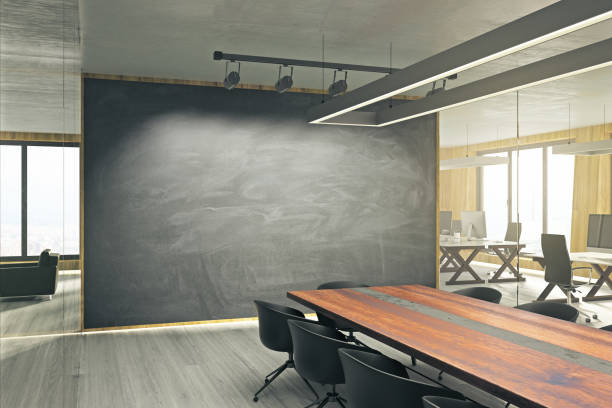istock Contemporary meeting room with chalkboard 946194160