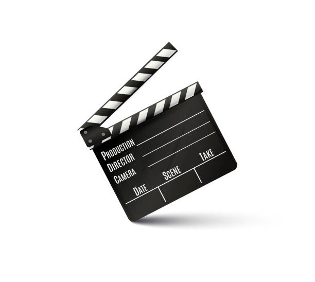 istock Realistic clapper.cinema.Board on a white background.film.time.vector illustration 946208230