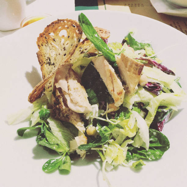 istock Organic salad with wild salmon 946208452