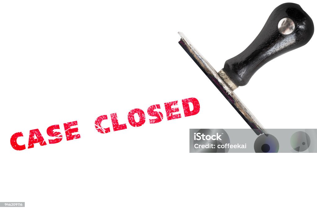 Case Closed Stamp Text With Stamper Stock Photo - Download Image Now