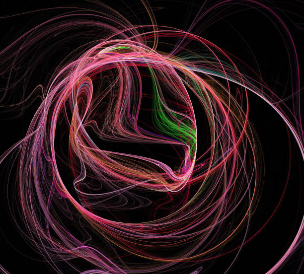istock image of one Digital Fractal on Black Color 946219312