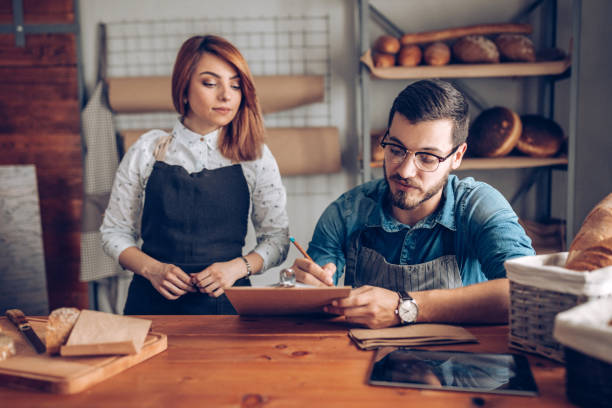 istock Bakers controlling quality of products 946219932