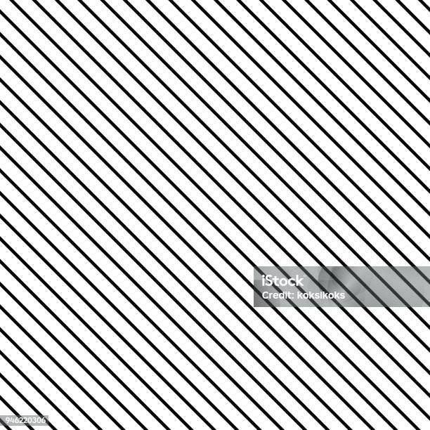 Black Diagonal Stripes Vector Template Pattern Background Mesh Direct Diagonal Stripes Parallel Lines Stock Illustration - Download Image Now