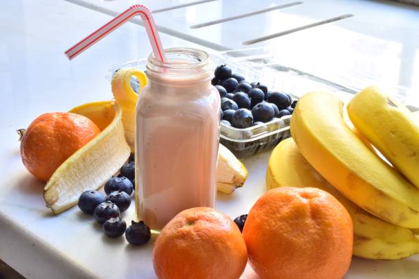 Smoothie and fruit