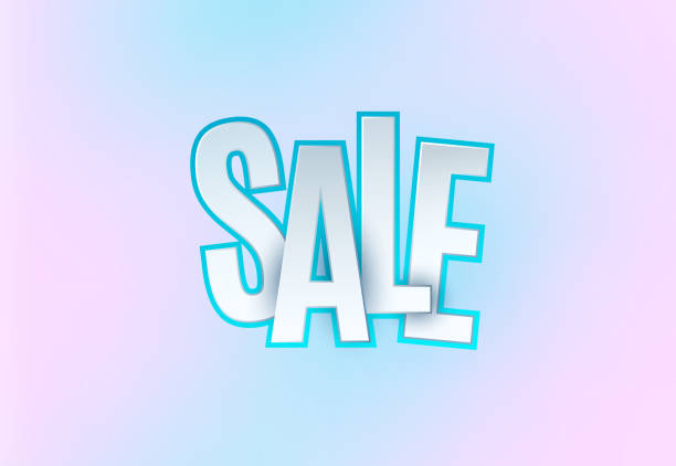 istock Sale abstract banner template design on soft elegant background. Special offer, colourful letters for shopping, promo, holidays, promotion. Typography, lettering for website, flyer. vector 946243526