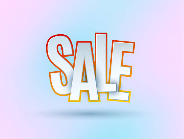 istock Sale abstract banner template design on soft elegant background. Special offer, colourful letters for shopping, promo, holidays, promotion. Typography, lettering for website, flyer. vector 946243570