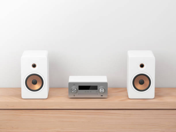 istock Micro Hi Fi stereo system mockup, Network receiver,  cd and mp3 player 946243734