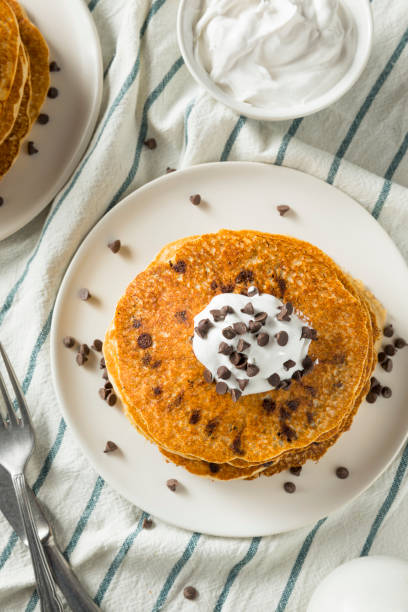 istock Homemade Chocolate Chip Pancakes 946251600