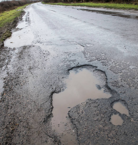 istock potholes in a road in North Yorkshire 946251868