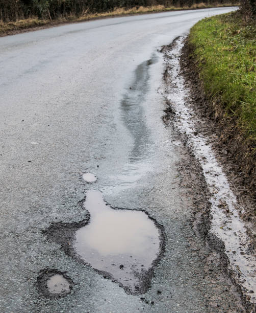 istock potholes in a road in North Yorkshire 946251920