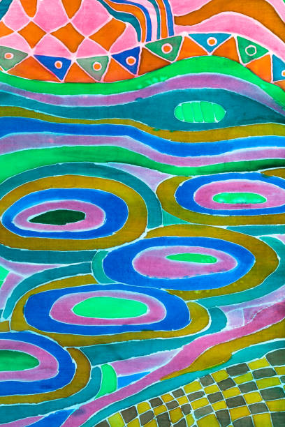 istock circle ornament on silk scarf in batik technique 946251956