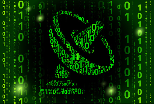Sound Dish Binary Code Vector Pattern Background Stock Illustration ...
