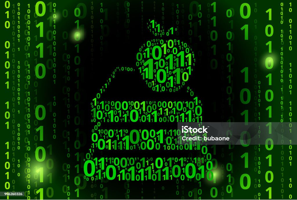 Apple Books Binary Code Vector Pattern Background Stock Illustration ...