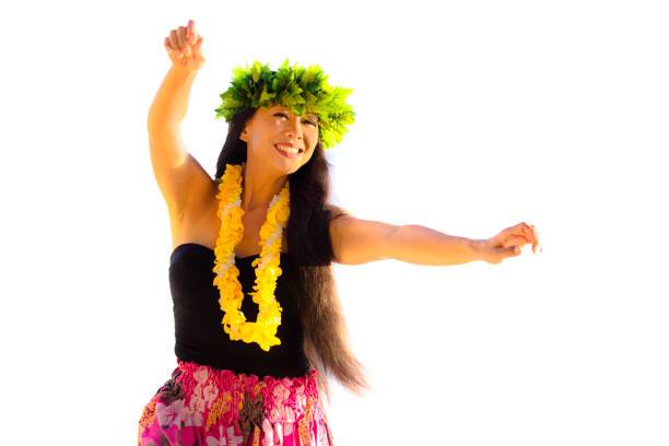 istock Hawaiian Hula Dancer Isolated on White Background 946264482